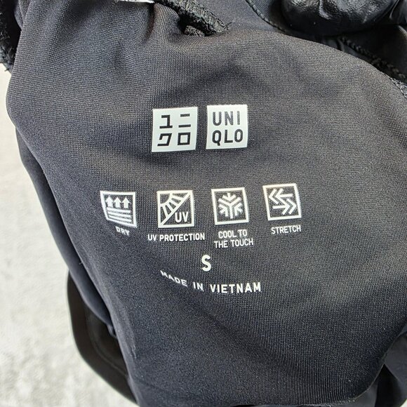 Uniqlo Airism Pants Womens Small Black Wide Leg Pull On UV Protection Stretch - Picture 11 of 11